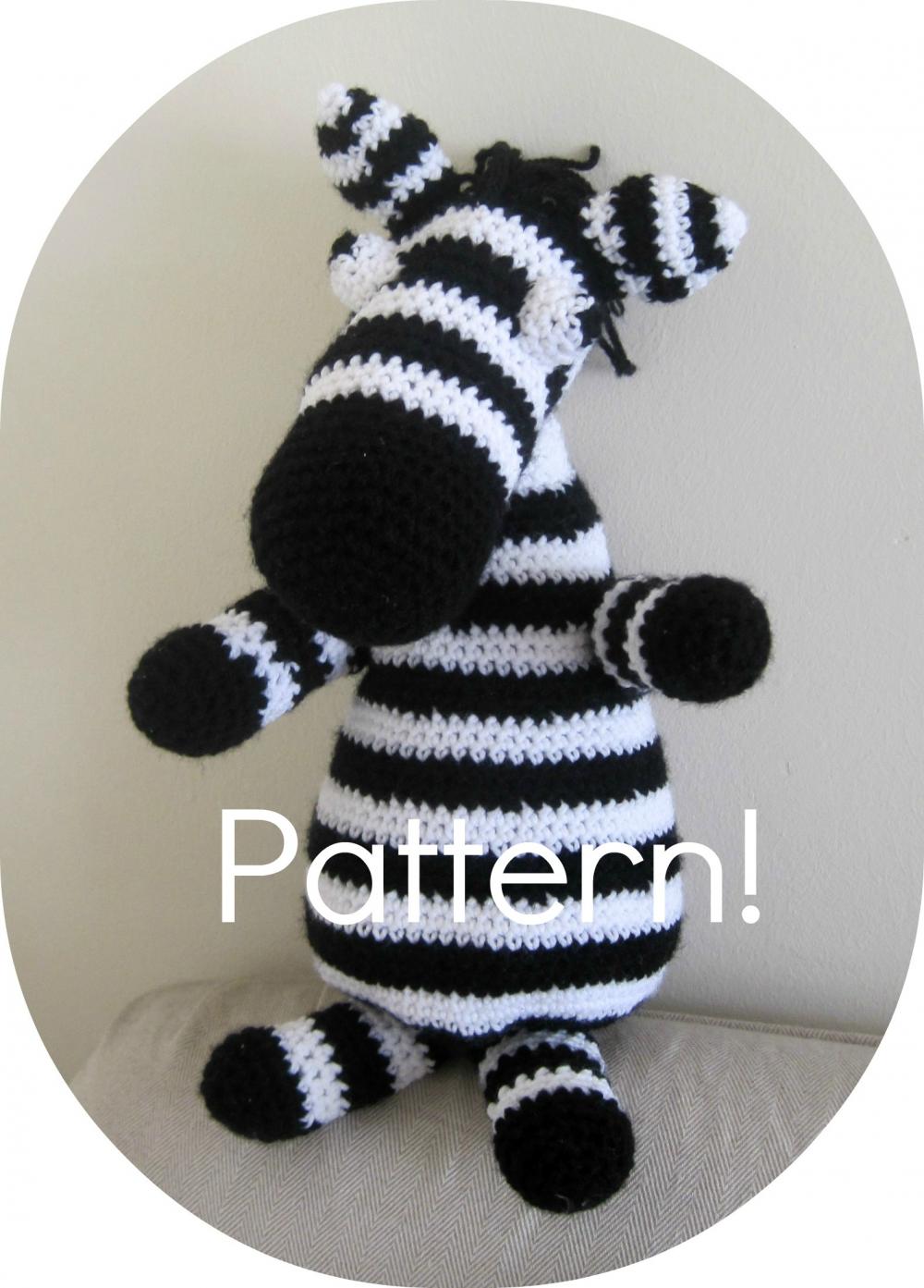 Crochet Pattern, Zebra Amigurumi Toy - Crochet Tutorial PDF on Luulla